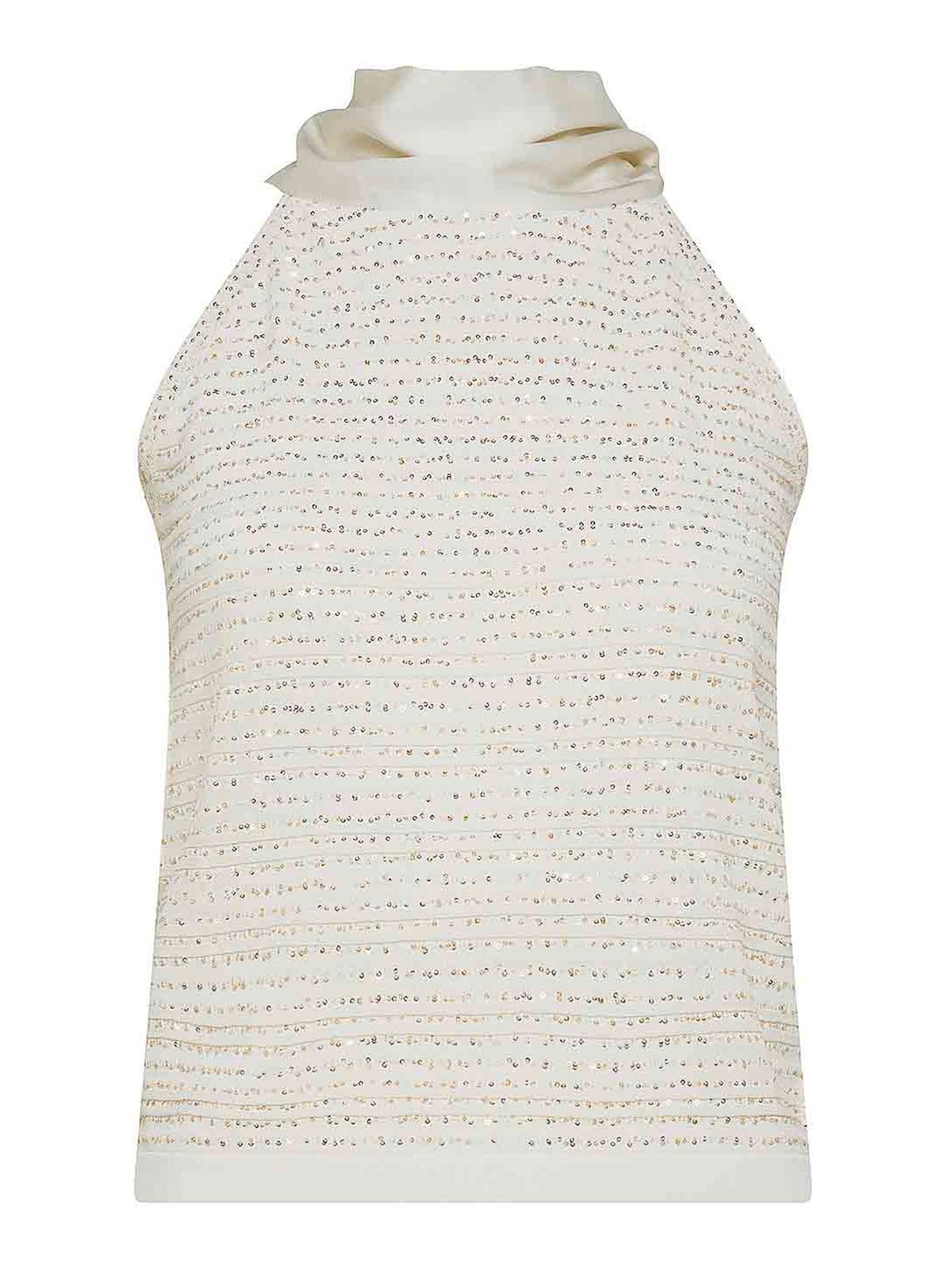 Shop D Exterior Top With Sequin Detail In Blanco