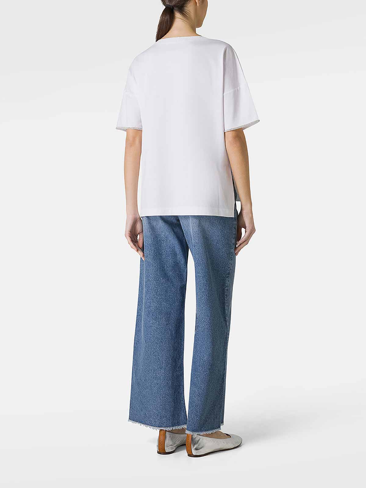 Shop D Exterior T-shirt With Slit Detail In Blanco