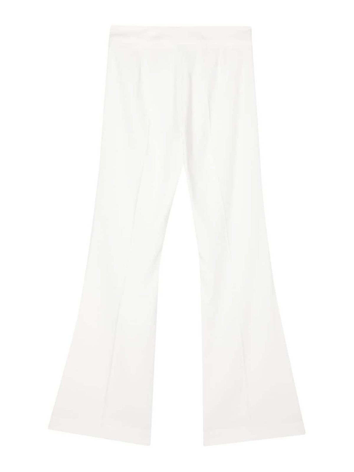 Shop D Exterior Flared Design Trousers In Blanco