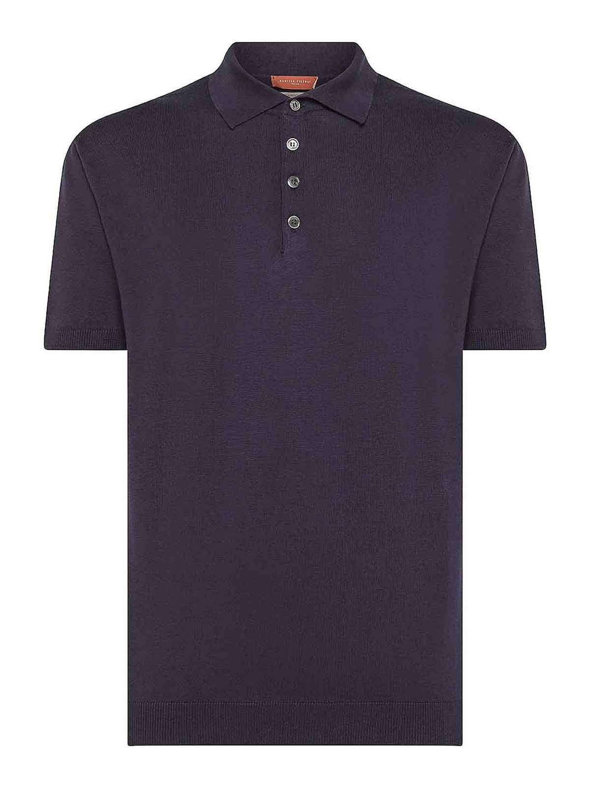 Shop Daniele Fiesoli Short-sleeved Cotton Polo Shirt In Azul