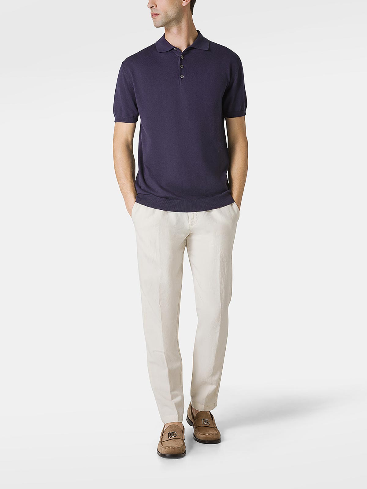 Shop Daniele Fiesoli Short-sleeved Cotton Polo Shirt In Azul