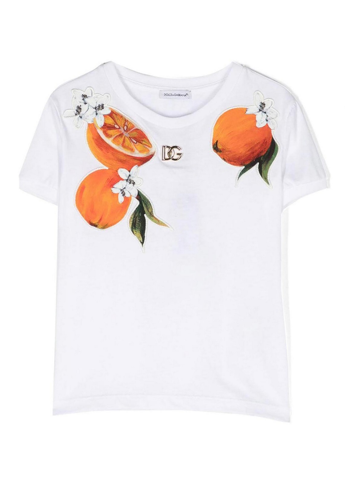 Dolce & Gabbana Lemon Print T-Shirt - White|L5JTMOG7M7FW0800