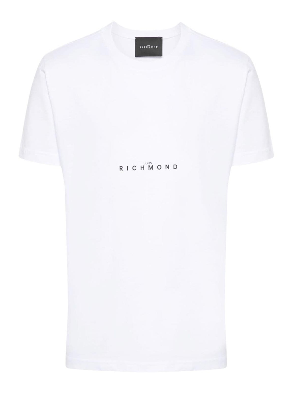 Shop John Richmond T-shirt With Logo In Blanco