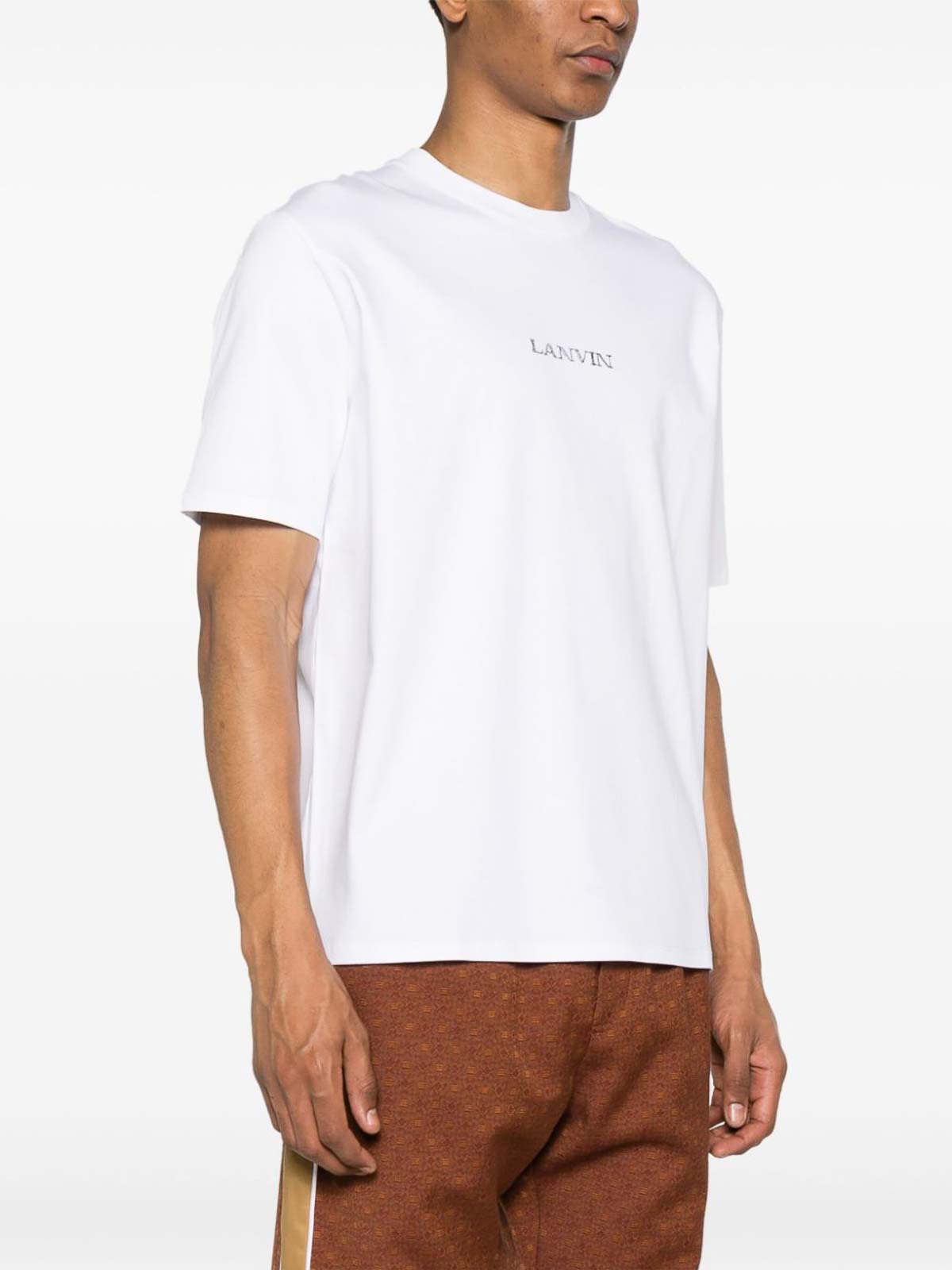 Shop Lanvin T-shirt With Logo In Blanco