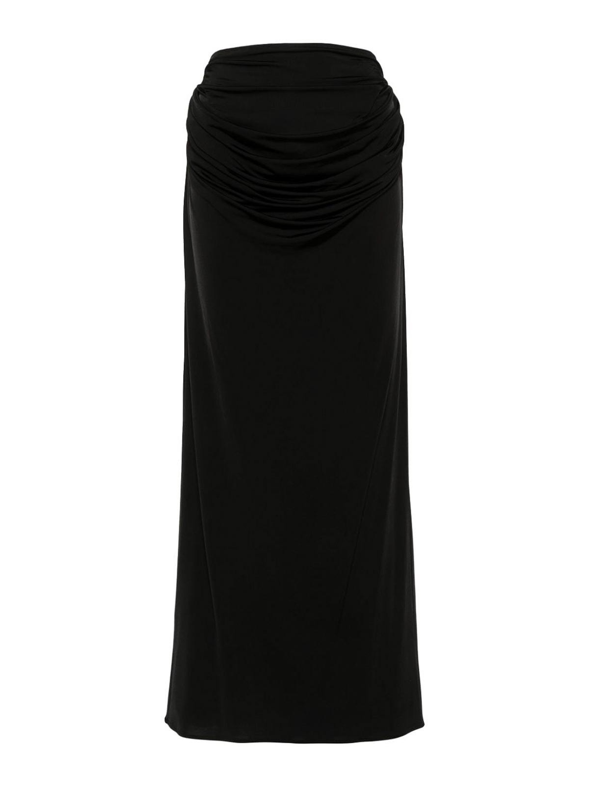 Shop Magda Butrym Draped Detail Skirt In Negro