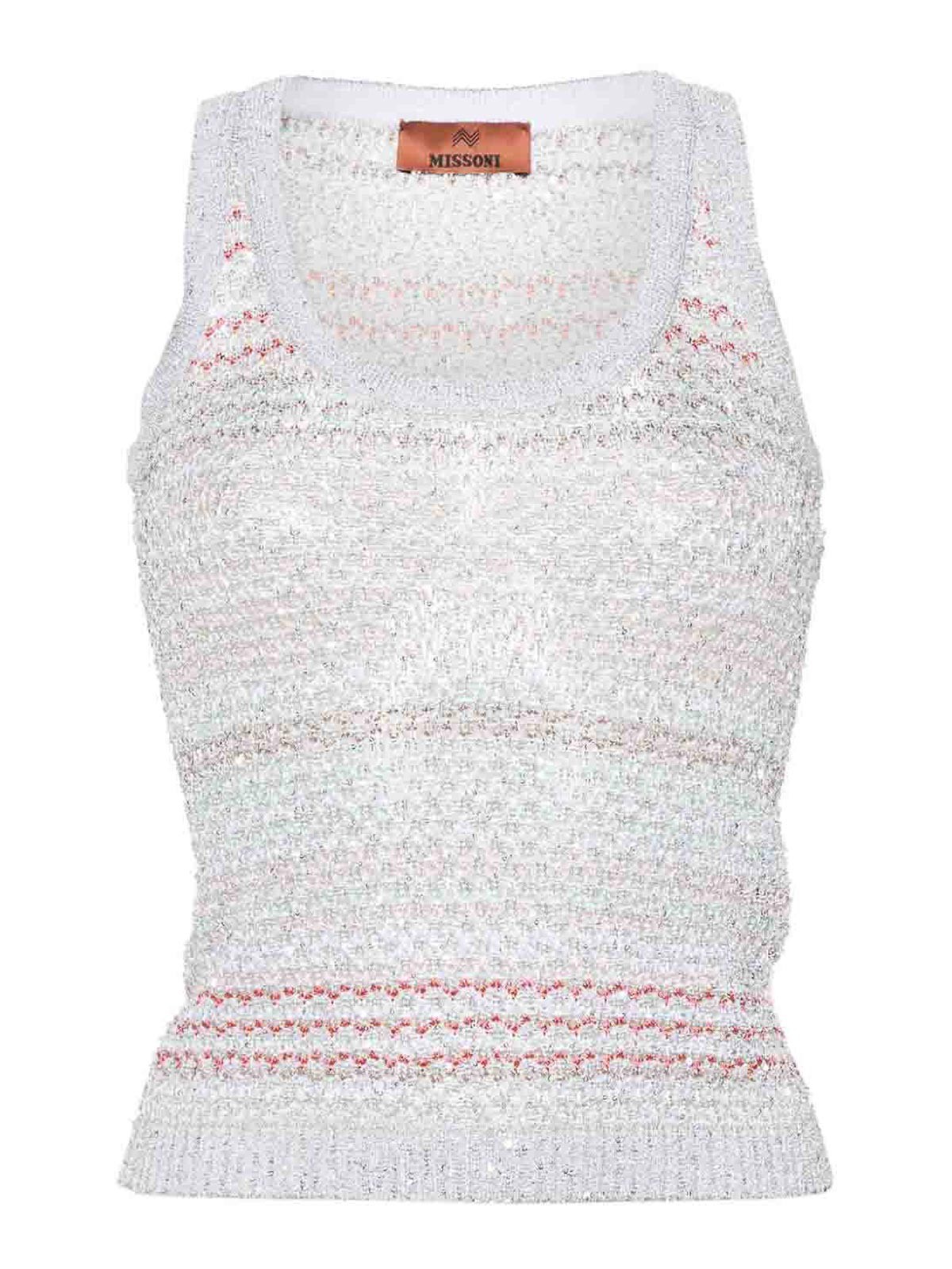 Shop Missoni Crochet Top In Blanco