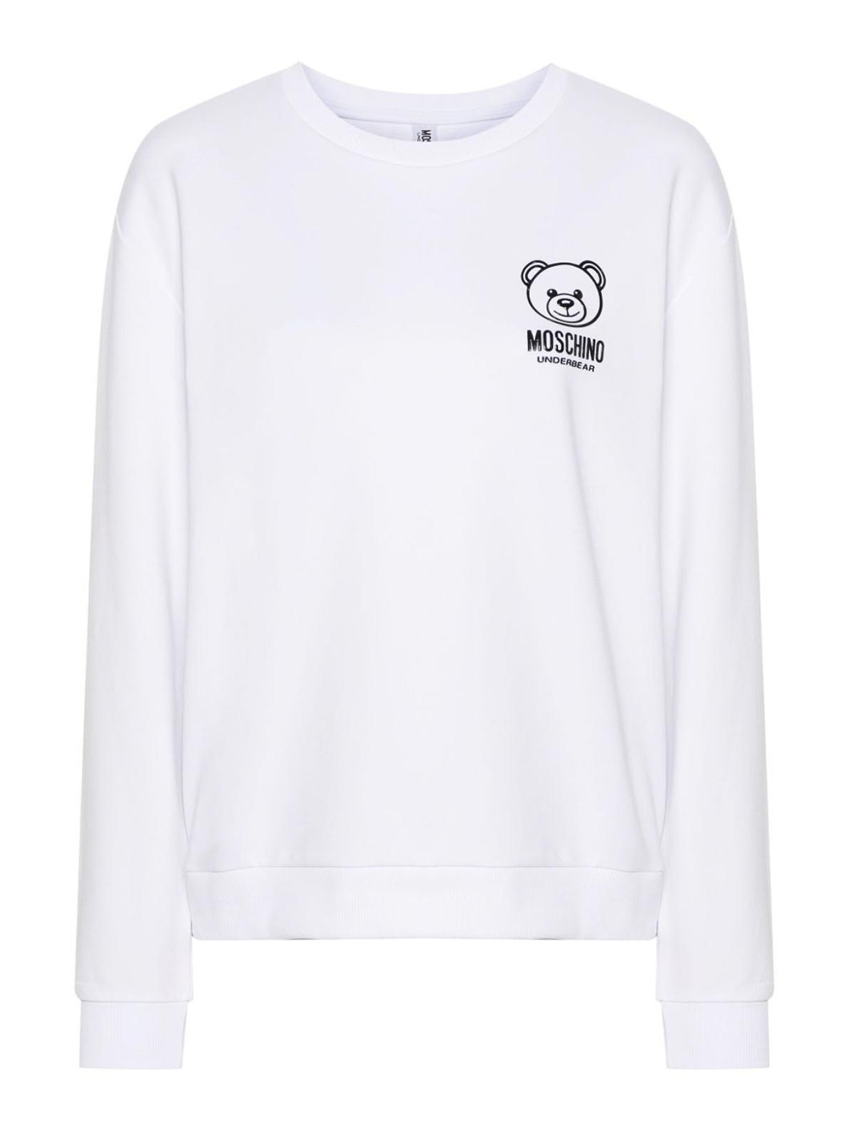 Moschino Teddy Bear-appliqué Sweatshirt In Blanco
