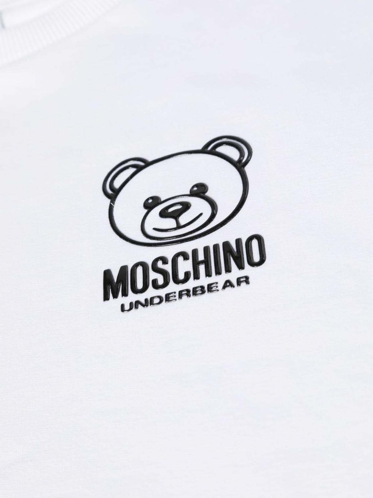 Shop Moschino Teddy Bear Motif Sweatshirt In Blanco