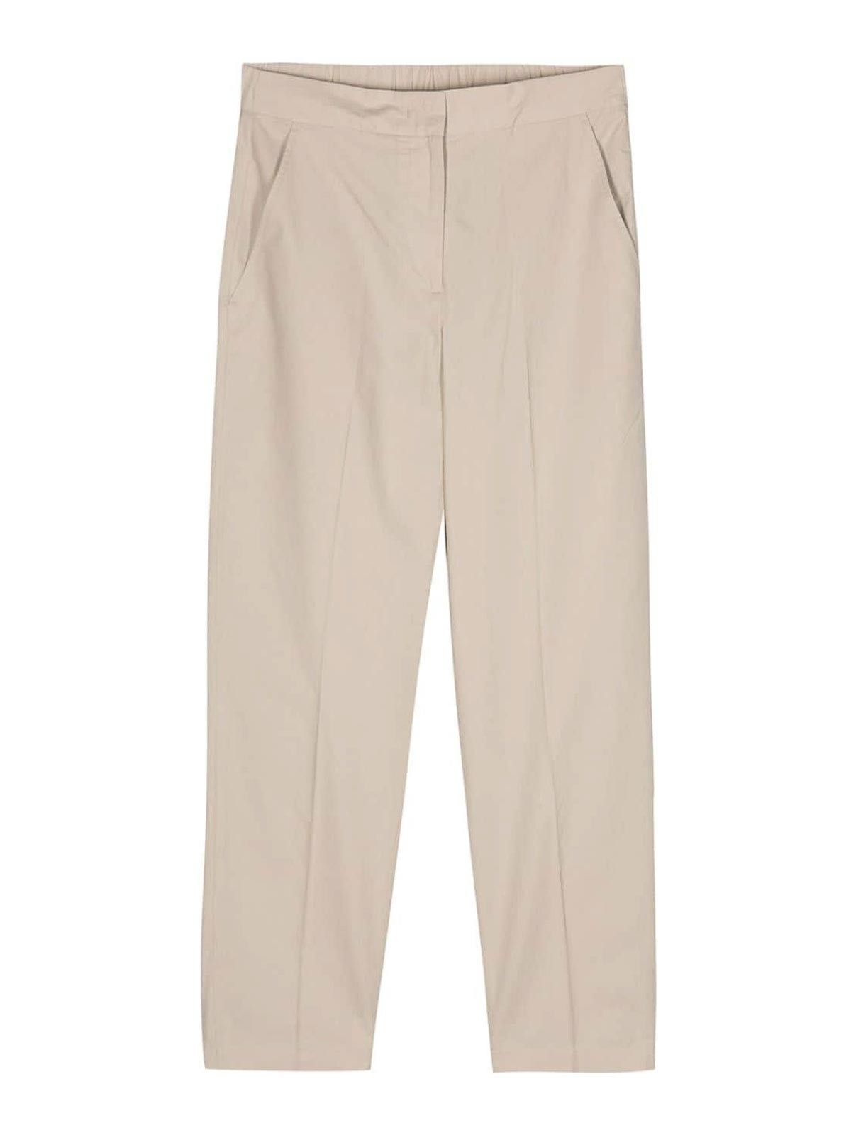 Shop Seventy High Waisted Trousers In Beige