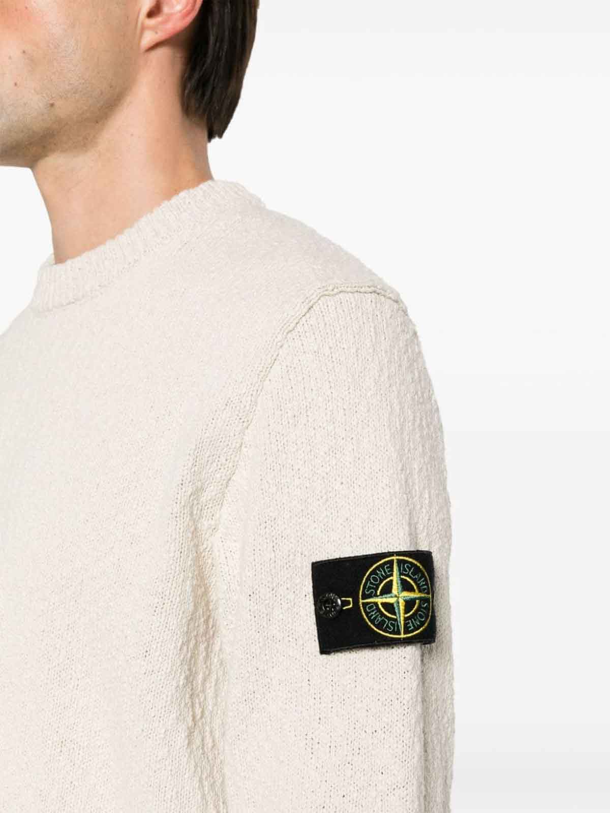 Shop Stone Island T-shirt With Patch In Beige