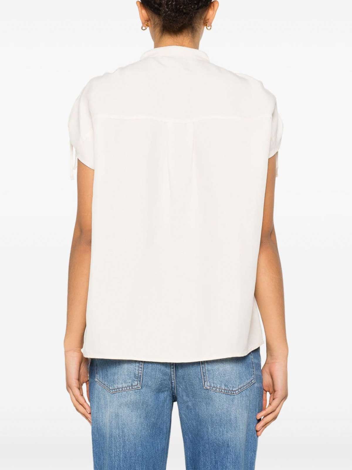 Shop Woolrich Sleeveless Shirt In White