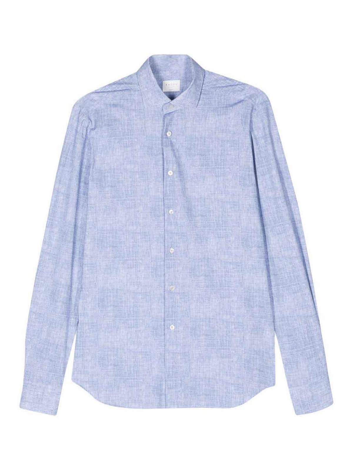 Xacus Buttoned Long-sleeve Shirt In Light Blue
