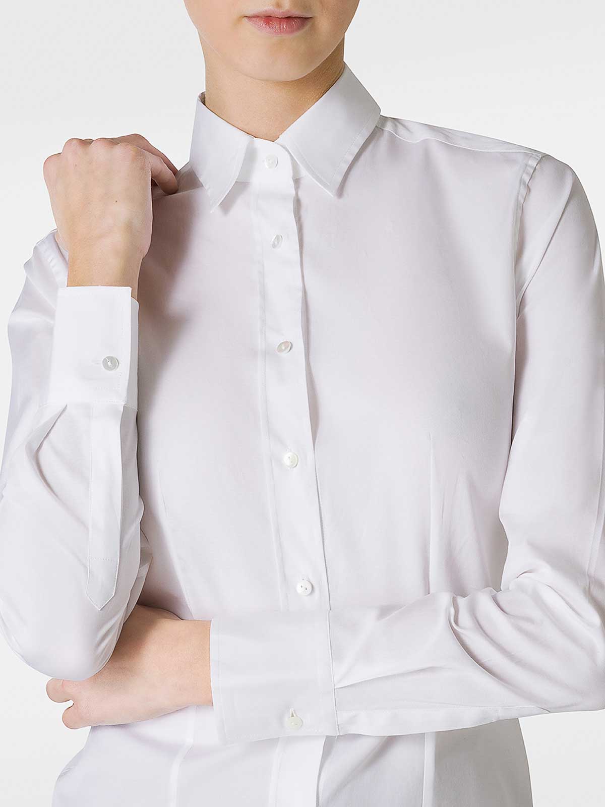Shop Xacus Sara Shirt In White