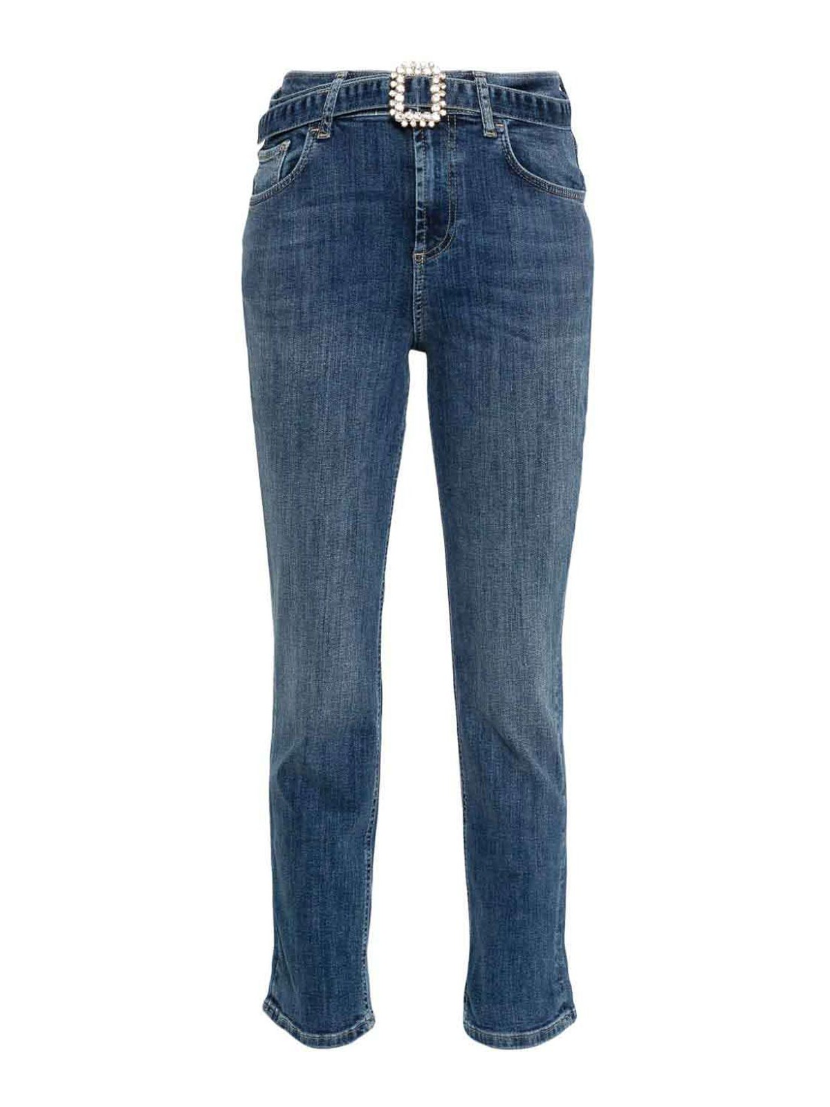 Shop Liu •jo Jeans With Belt In Blue