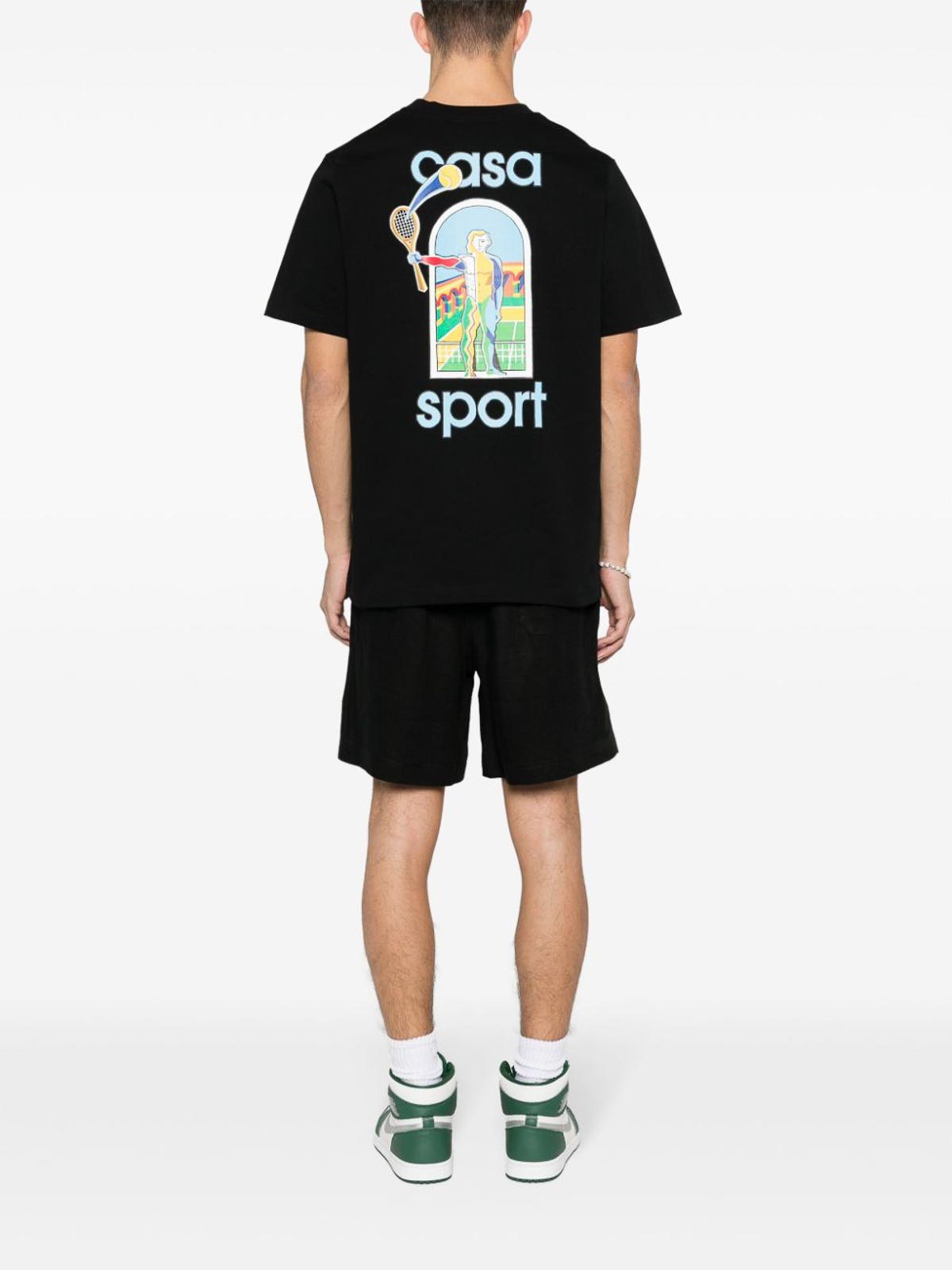 Casablanca Le Jeu Print T-Shirt - Black - Men | MS24JTS00102 Casablanca Le Jeu Print T-Shirt - Black - Men | MS24JTS00102