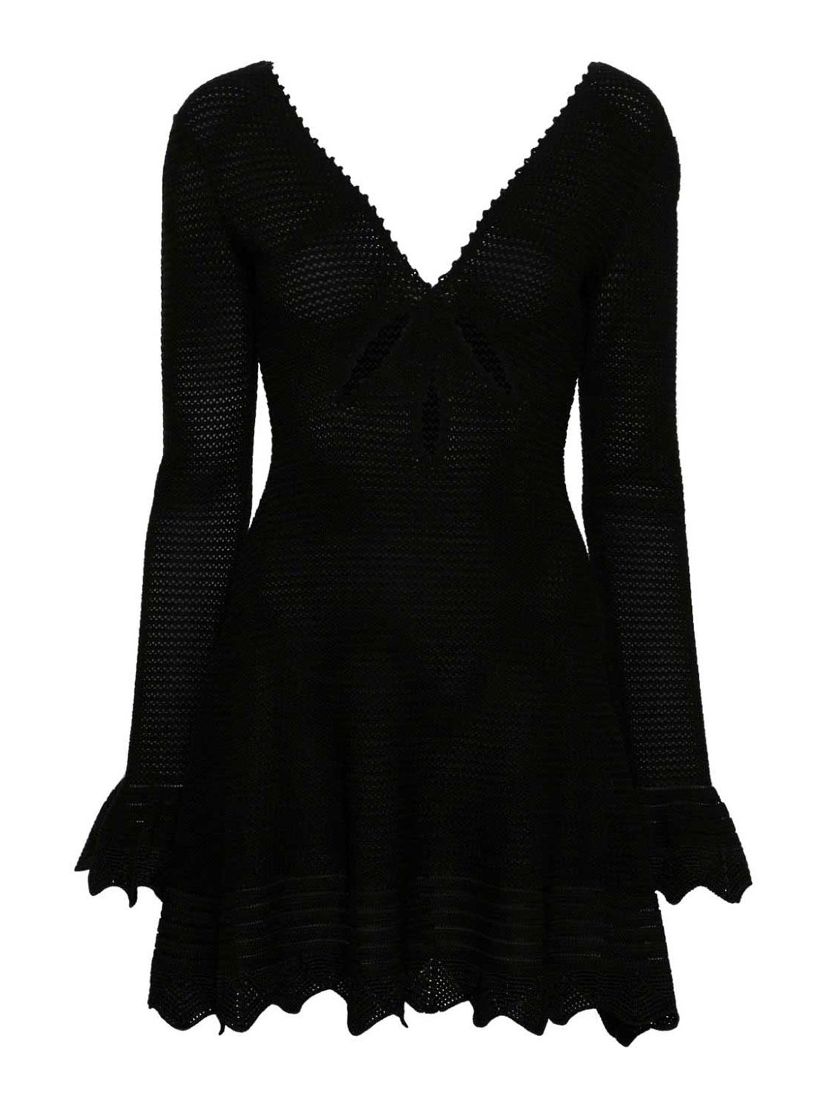 Shop Self-portrait Dress Cut Out Details In Black