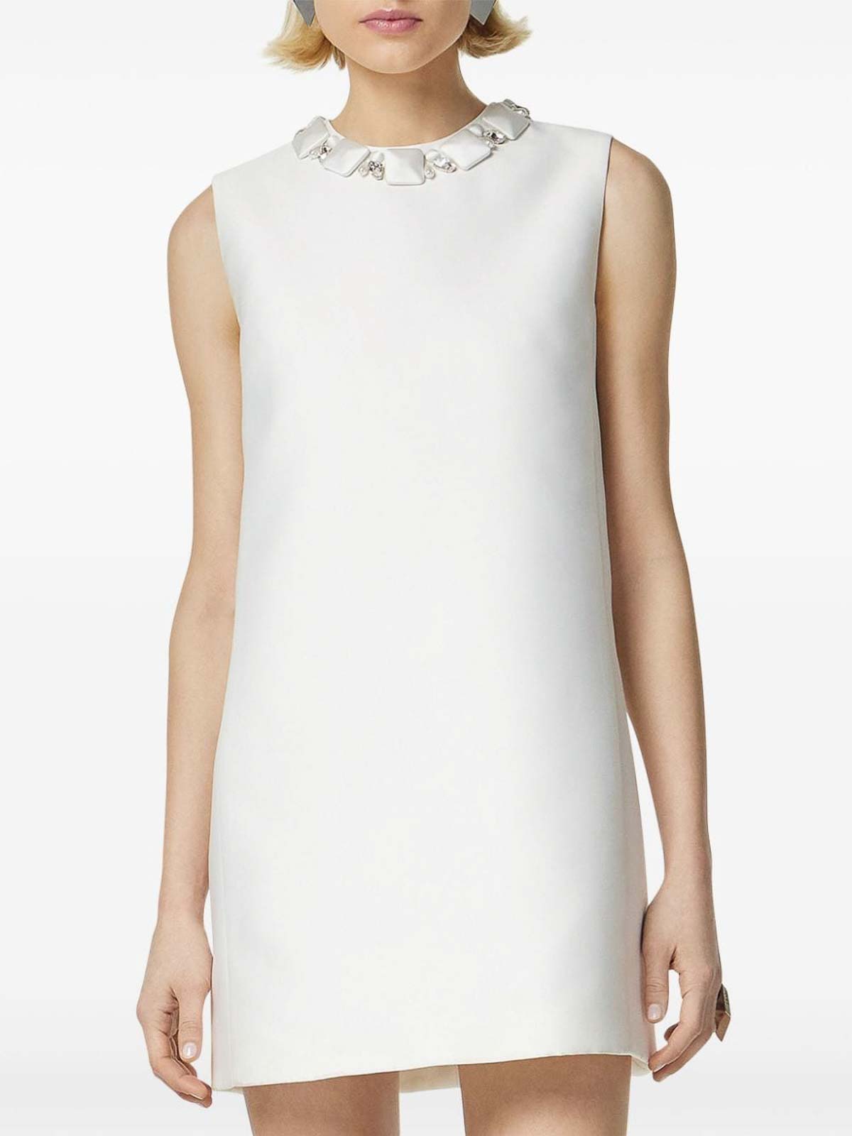 Shop Versace Vestido Midi - Blanco In White