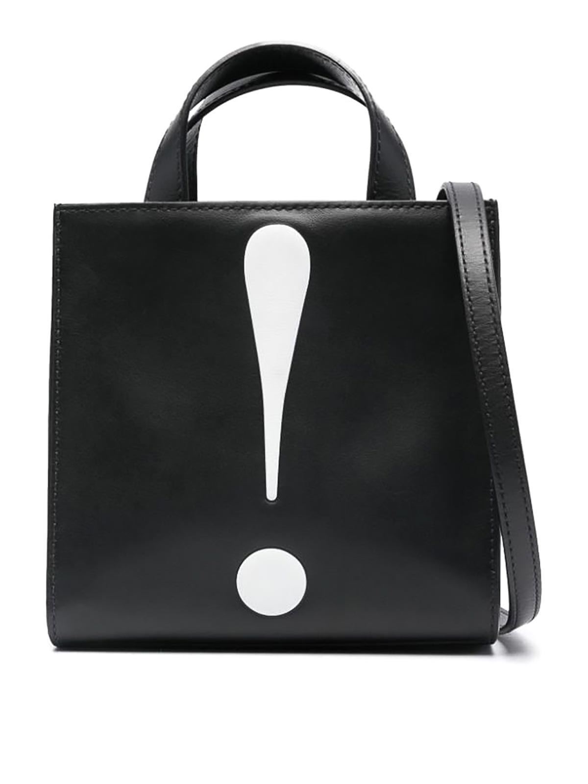 Shop Moschino Exclamation Mark Bag In Black