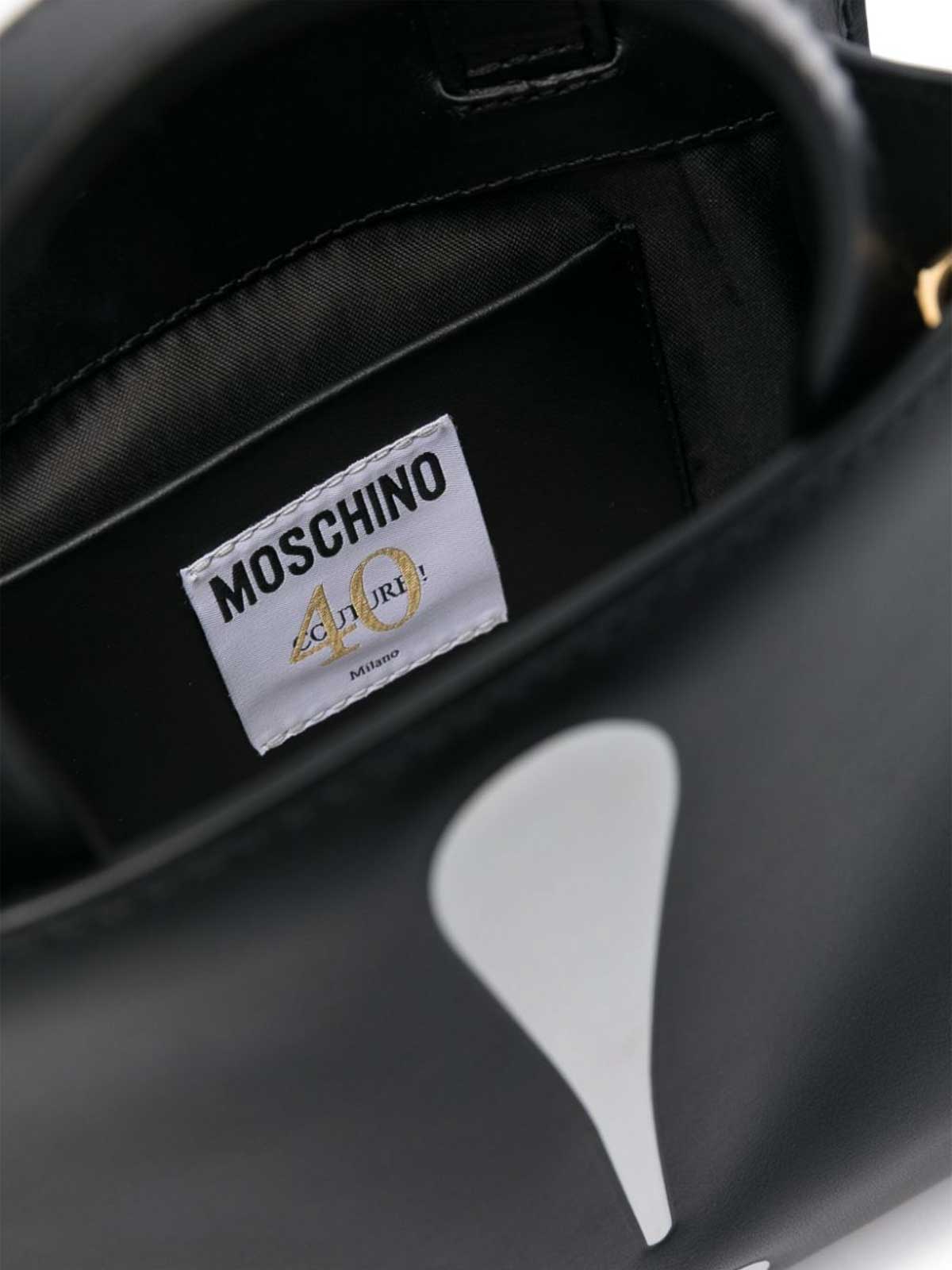 Shop Moschino Exclamation Mark Bag In Black