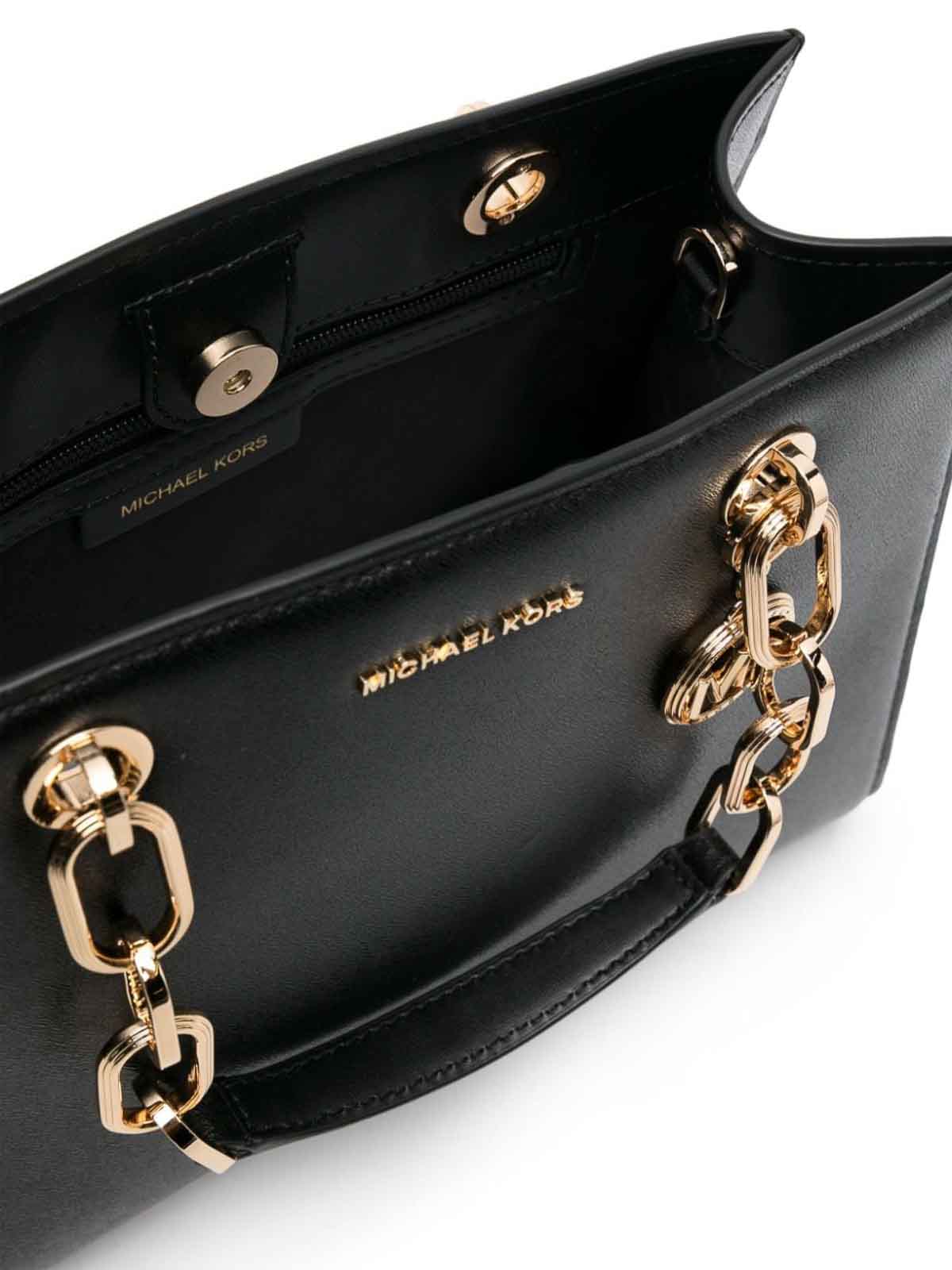 Shop Michael Kors Bag Pendant Detail In Black