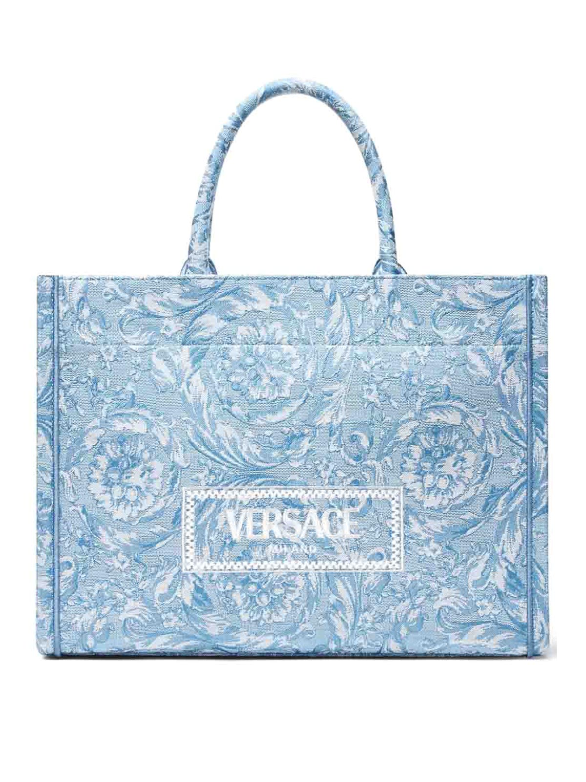Shop Versace Large  Bag In White