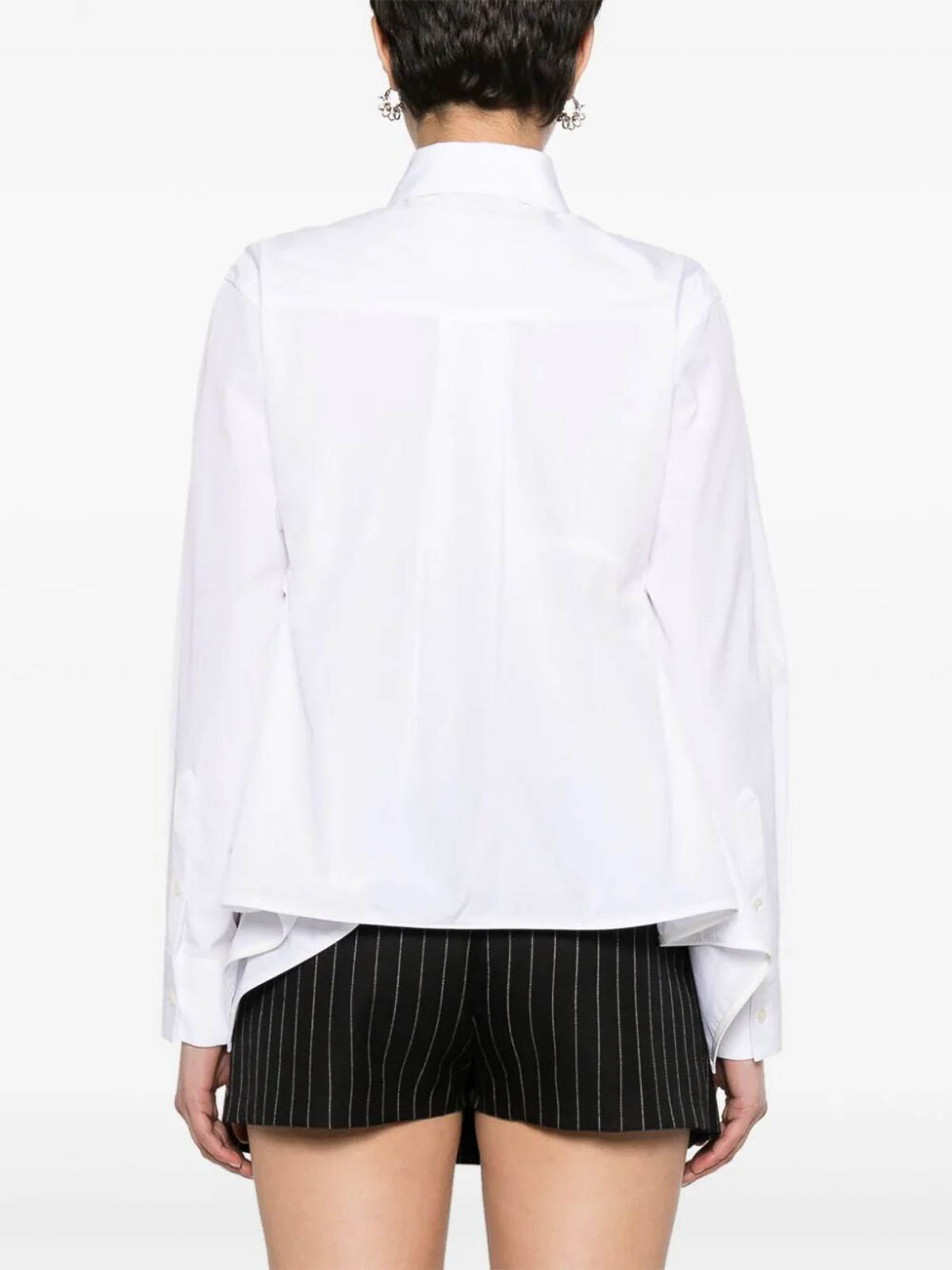 Shop Sacai Thomas Mason Cotton Shirt In White