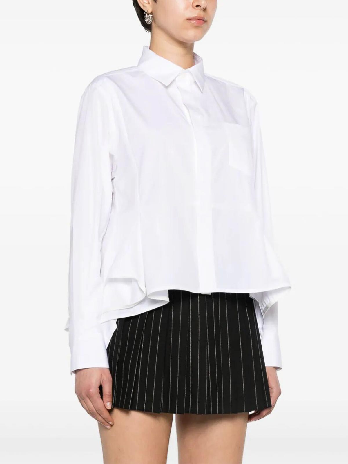 Shop Sacai Thomas Mason Cotton Shirt In White