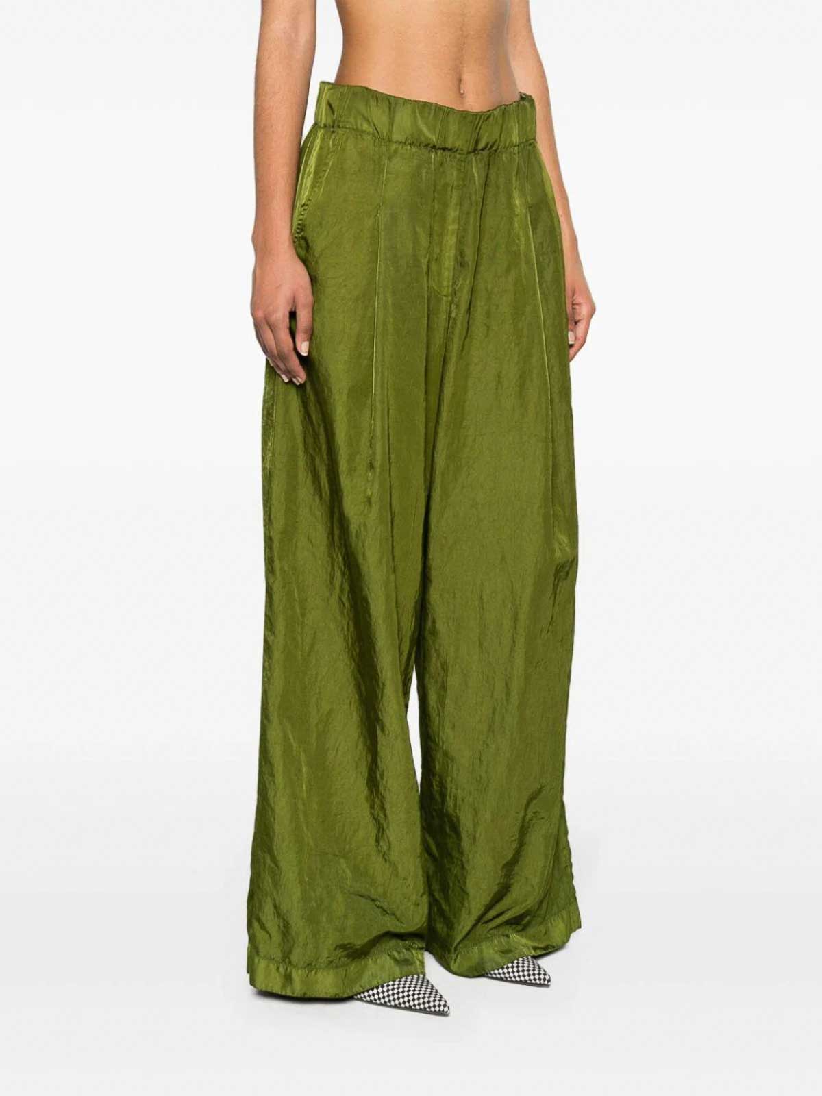 Shop Dries Van Noten Pila Casual Trousers In Green