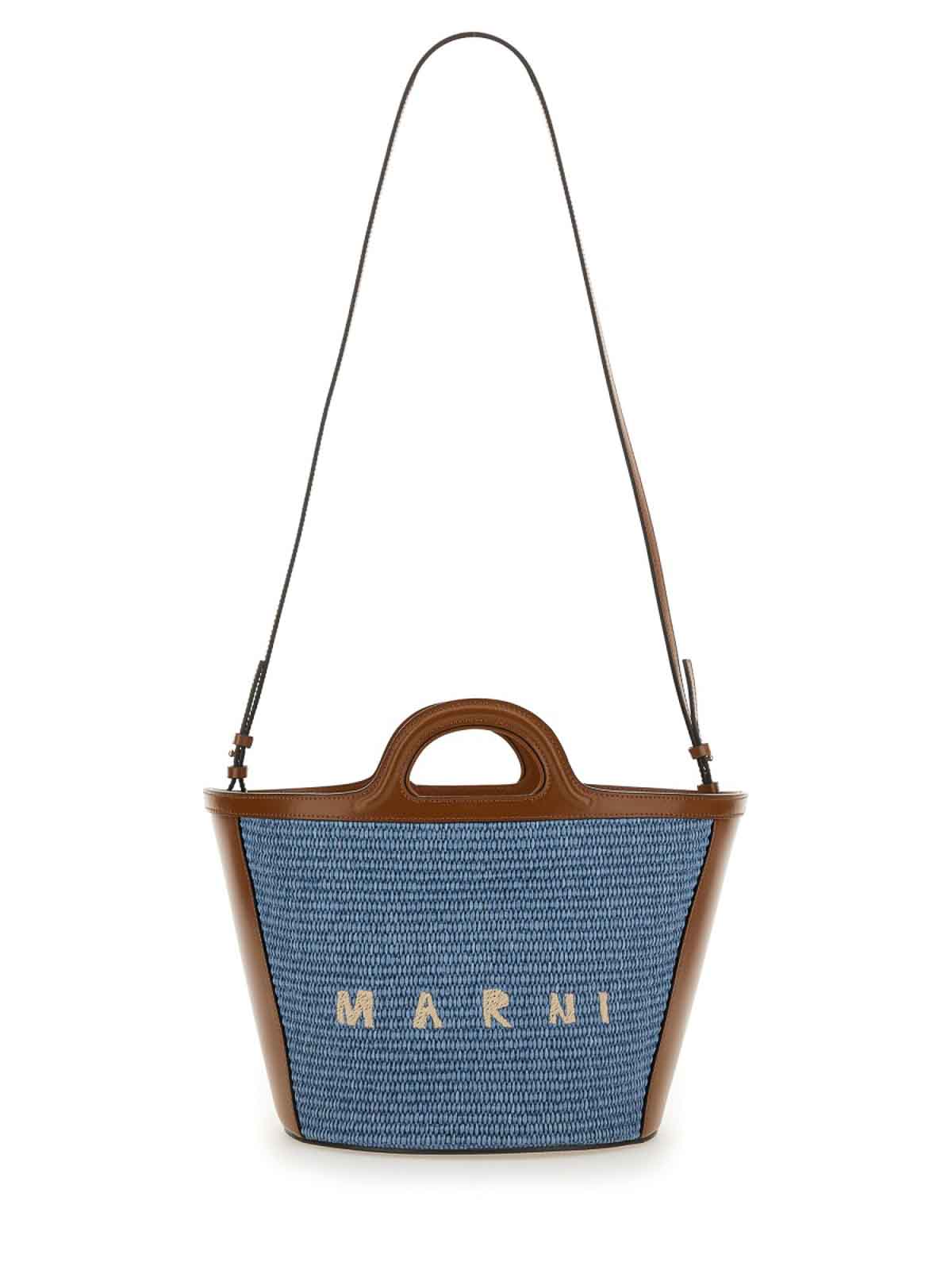 Shop Marni Tropicalia Small Bag In Blue