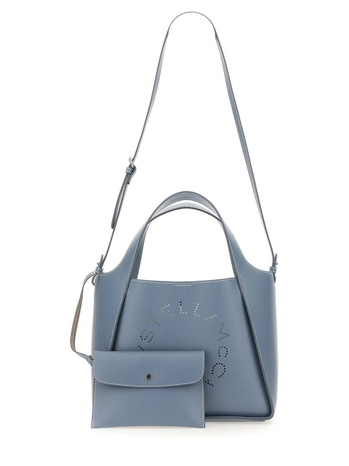 Shop Stella Mccartney Shoulder Bag With Logo In Blue