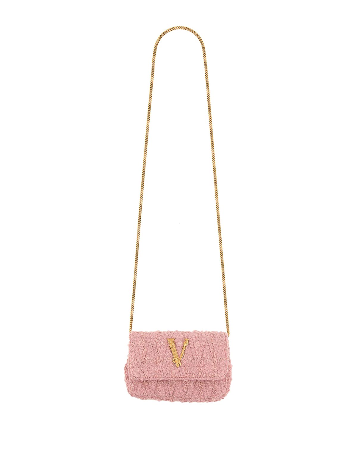 Versace Virtus Bag In Nude & Neutrals