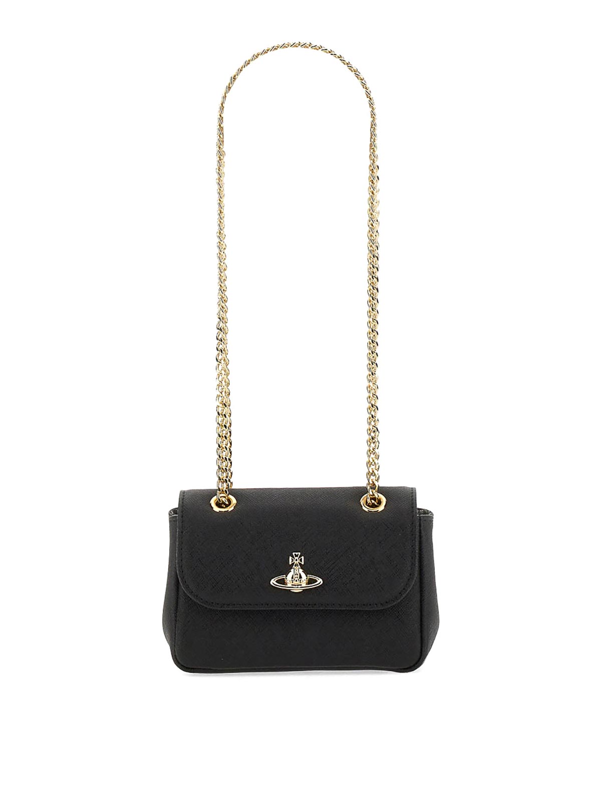 Vivienne Westwood Victoria Small Bag With Chain In Black