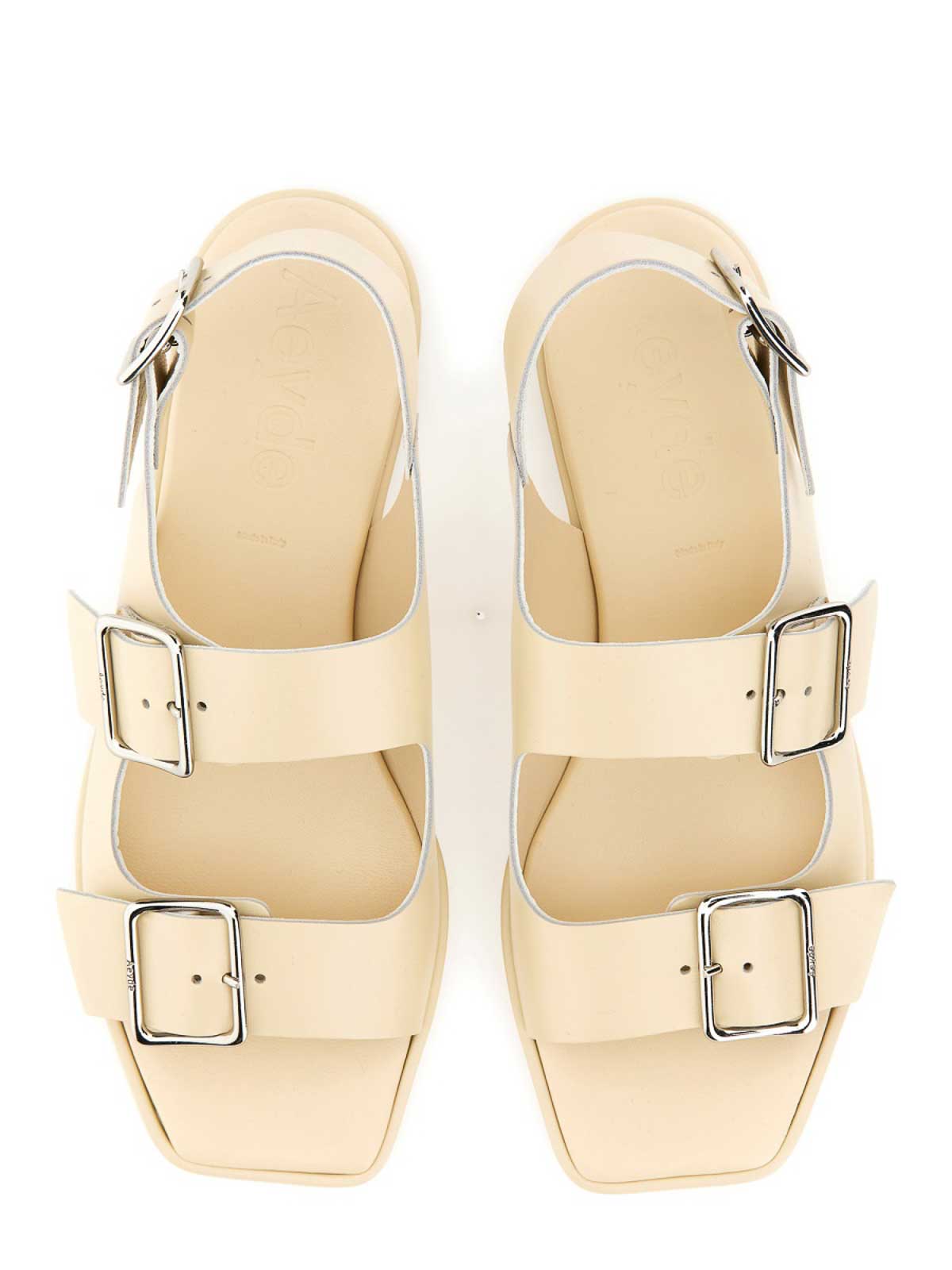 Shop Aeyde Tekla Sandals In White