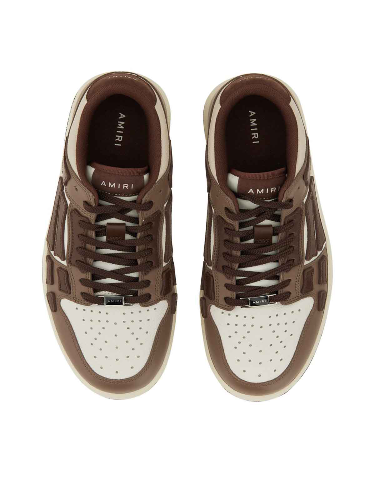 Shop Amiri Skel Low Top Sneakers In Brown