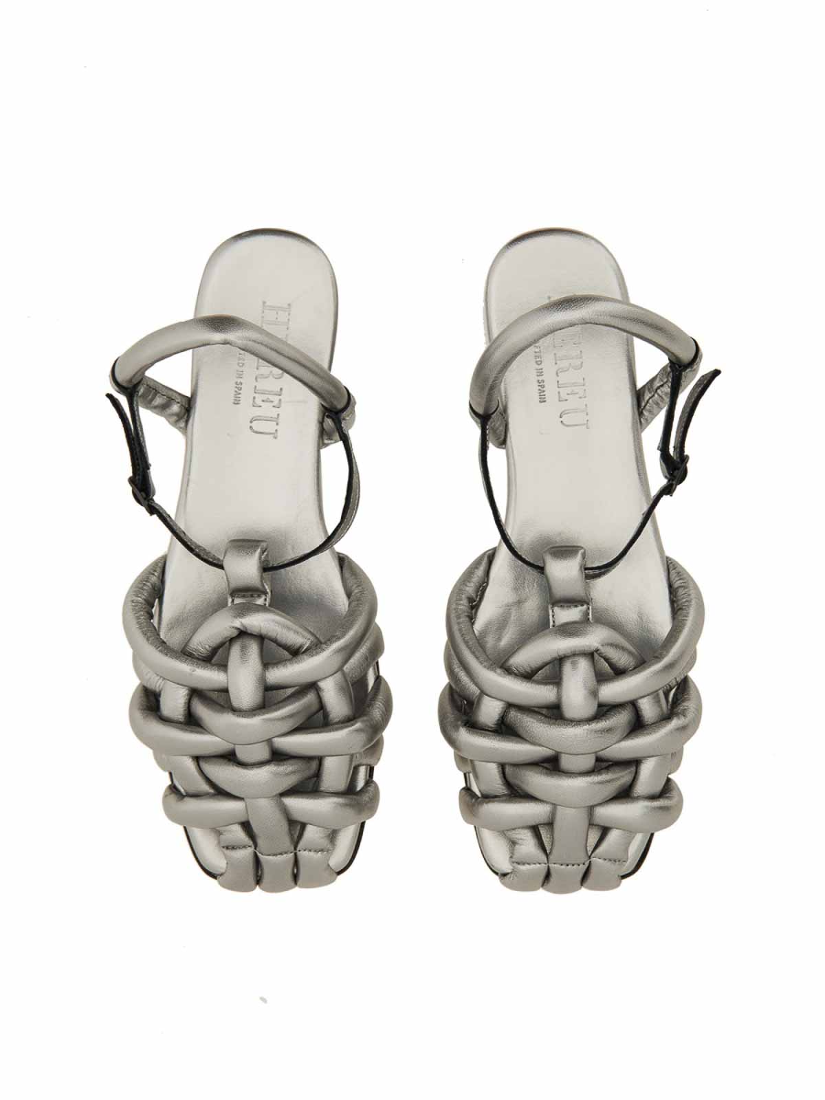 Shop Hereu Cabersa Sandals In Silver