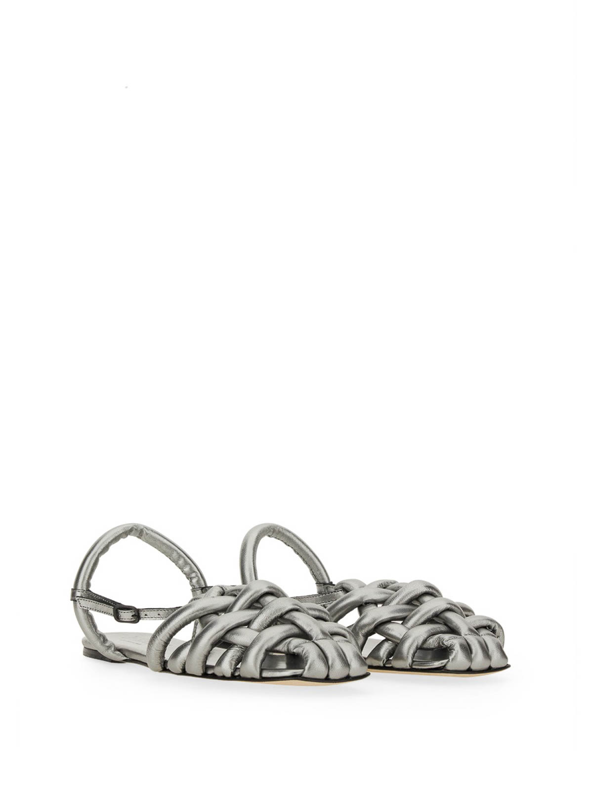 Shop Hereu Cabersa Sandals In Silver