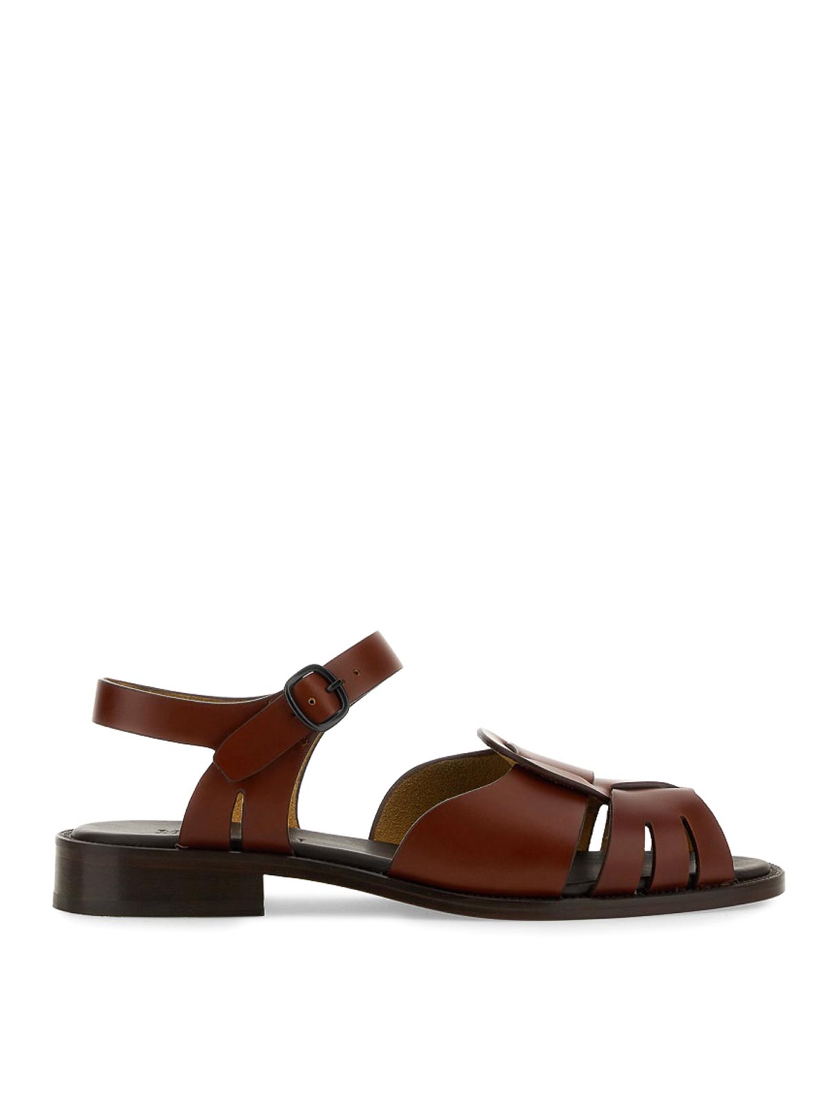 Shop Hereu Anchor Sandals In Light Brown
