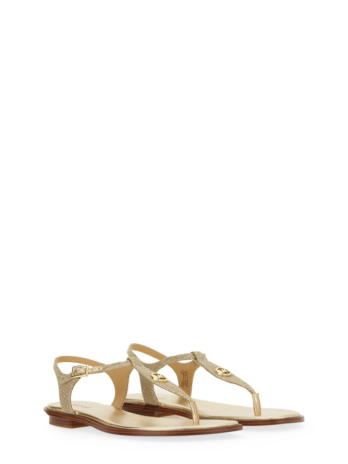 Shop Michael Kors Mallory Sandals In Gold
