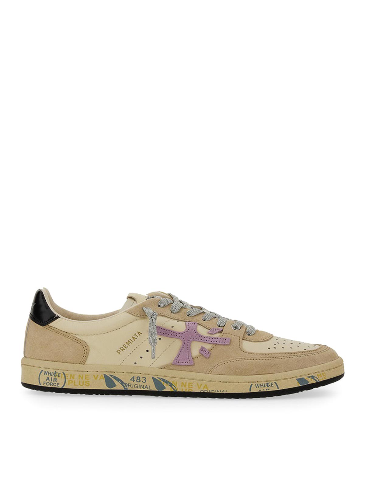 Shop Premiata Sneaker With Logo In Multicolour