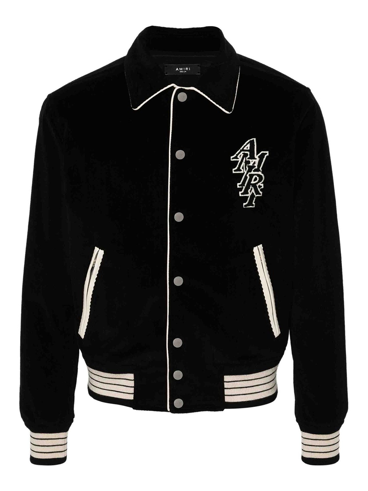 Shop Amiri Teddy Cord Bomber Jacket In Black