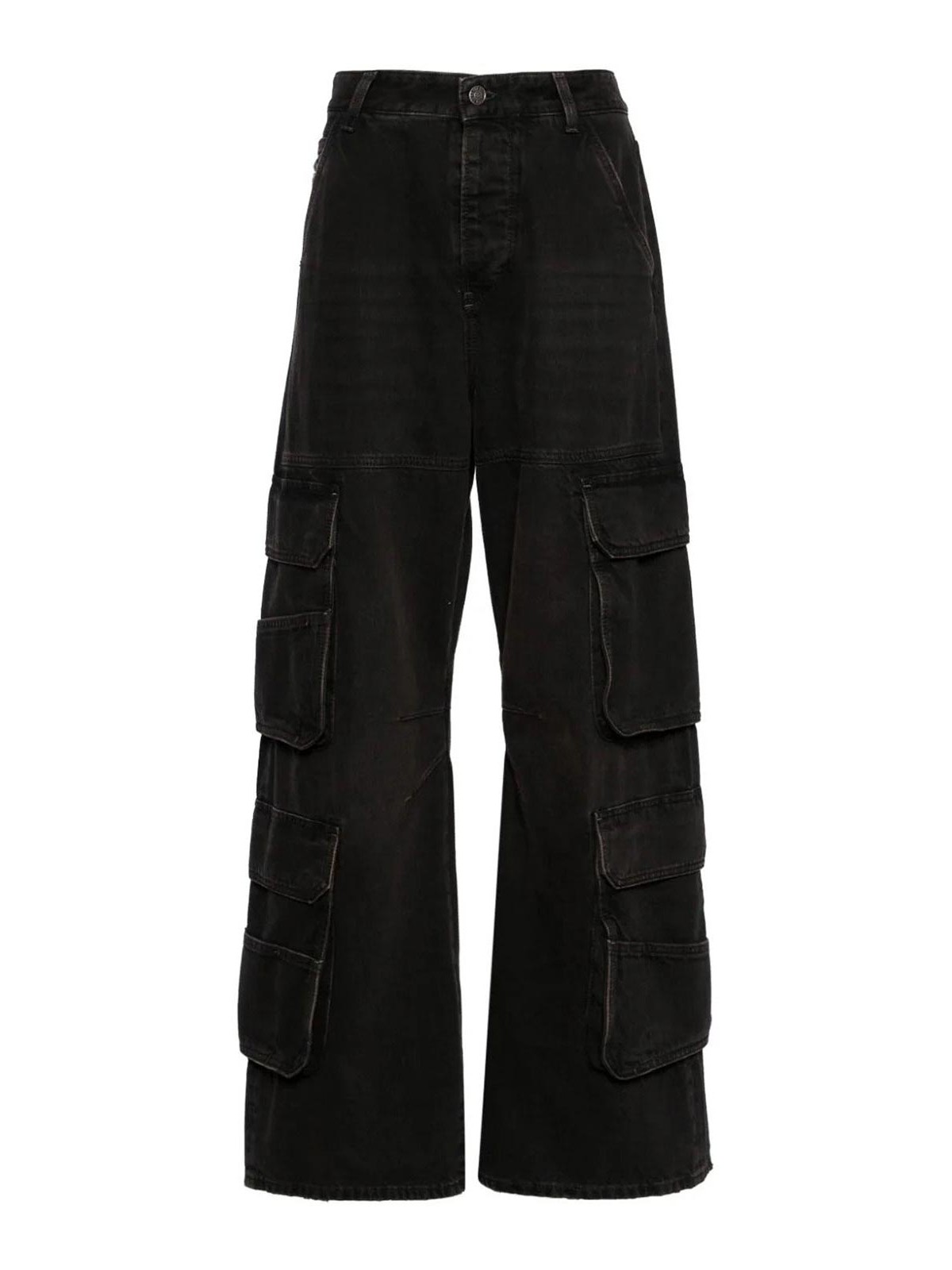 Shop Diesel D-sire Cargo Jeans In Black