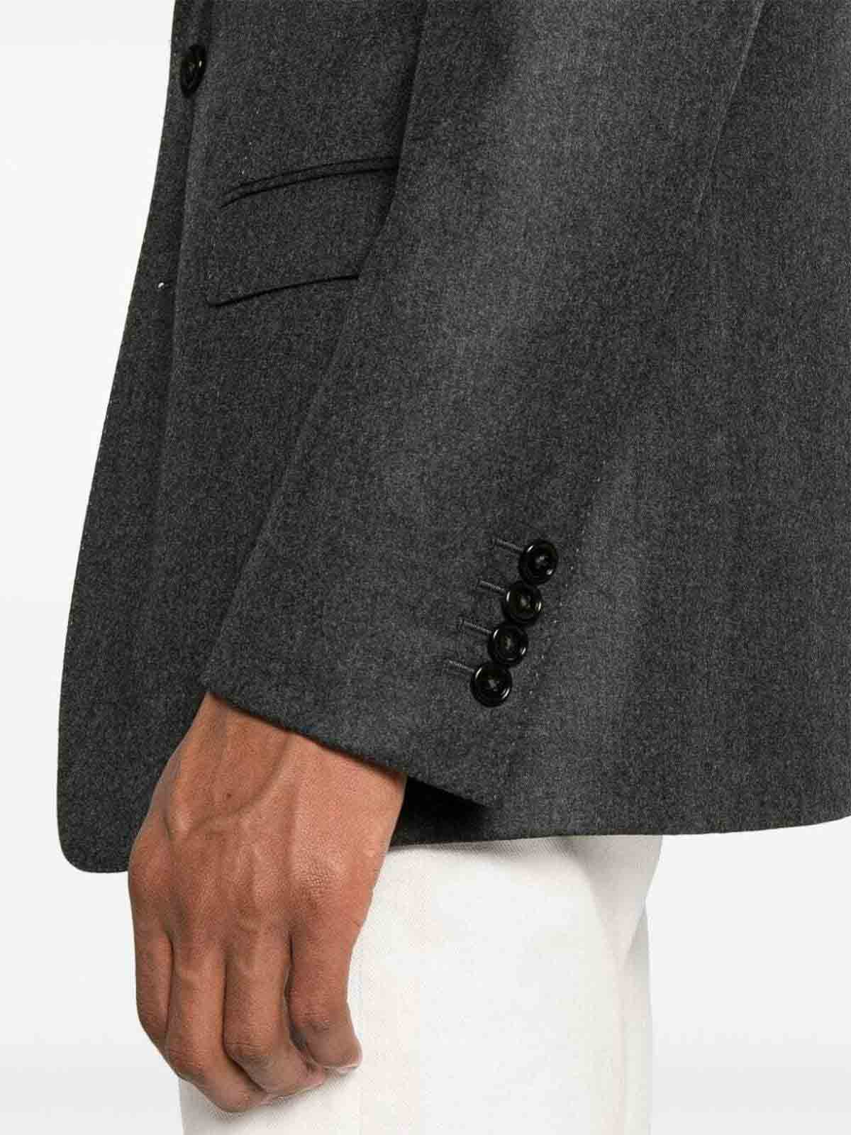 Shop Dolce & Gabbana Single Breasted Blazer In Grey