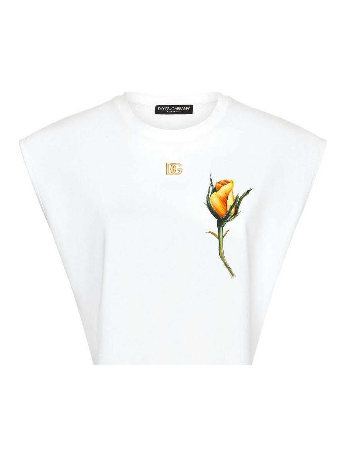 Shop Dolce & Gabbana Cropped T-shirt In White