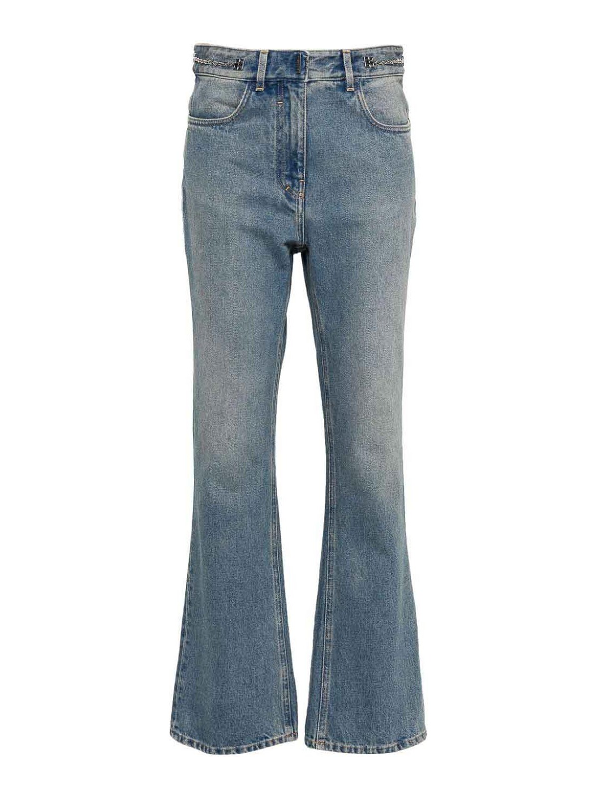 Givenchy Bootcut Jeans With Chain Details In Blue