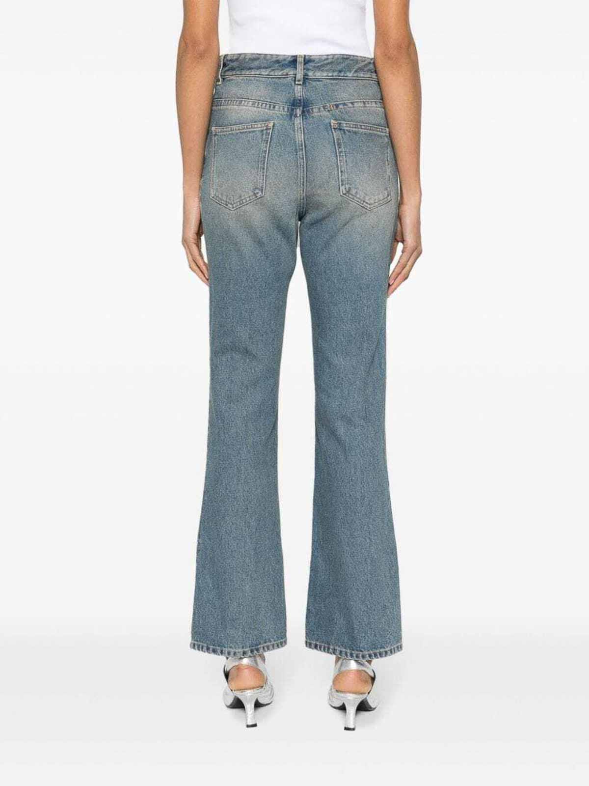 Shop Givenchy Bootcut Jeans With Chain Details In Blue