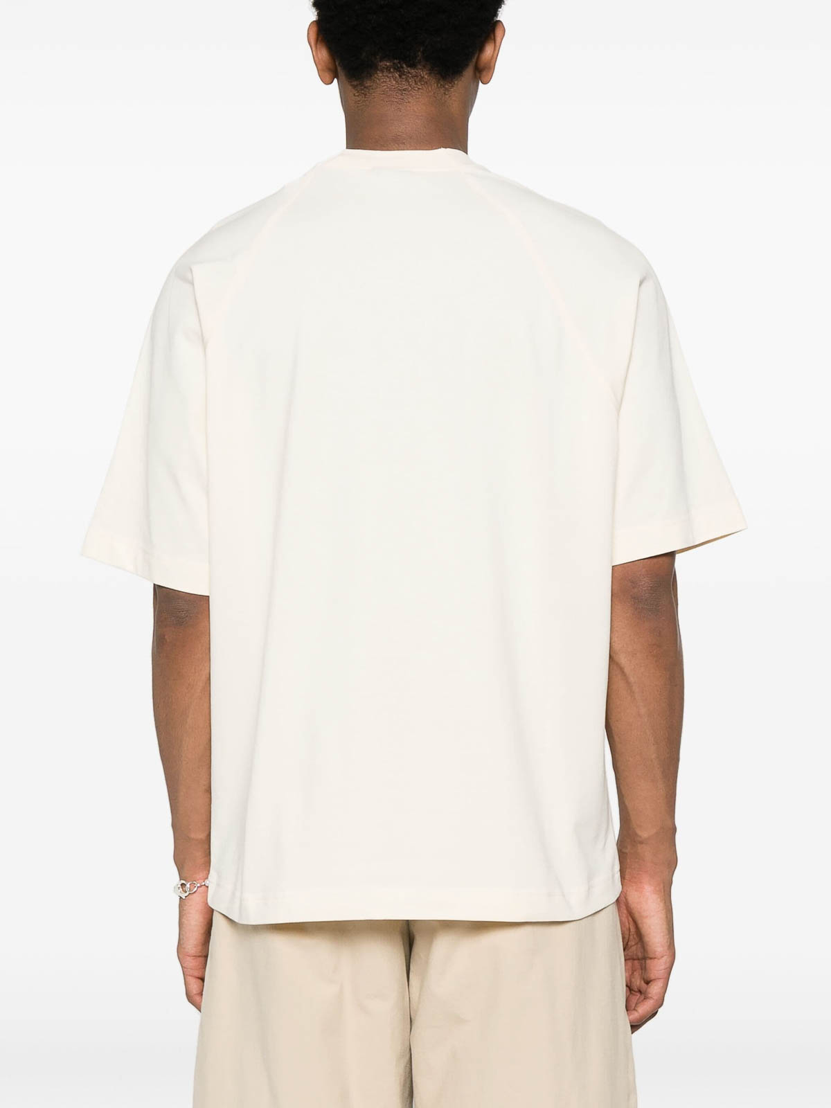 Shop Jacquemus The Typo T-shirts In Beige