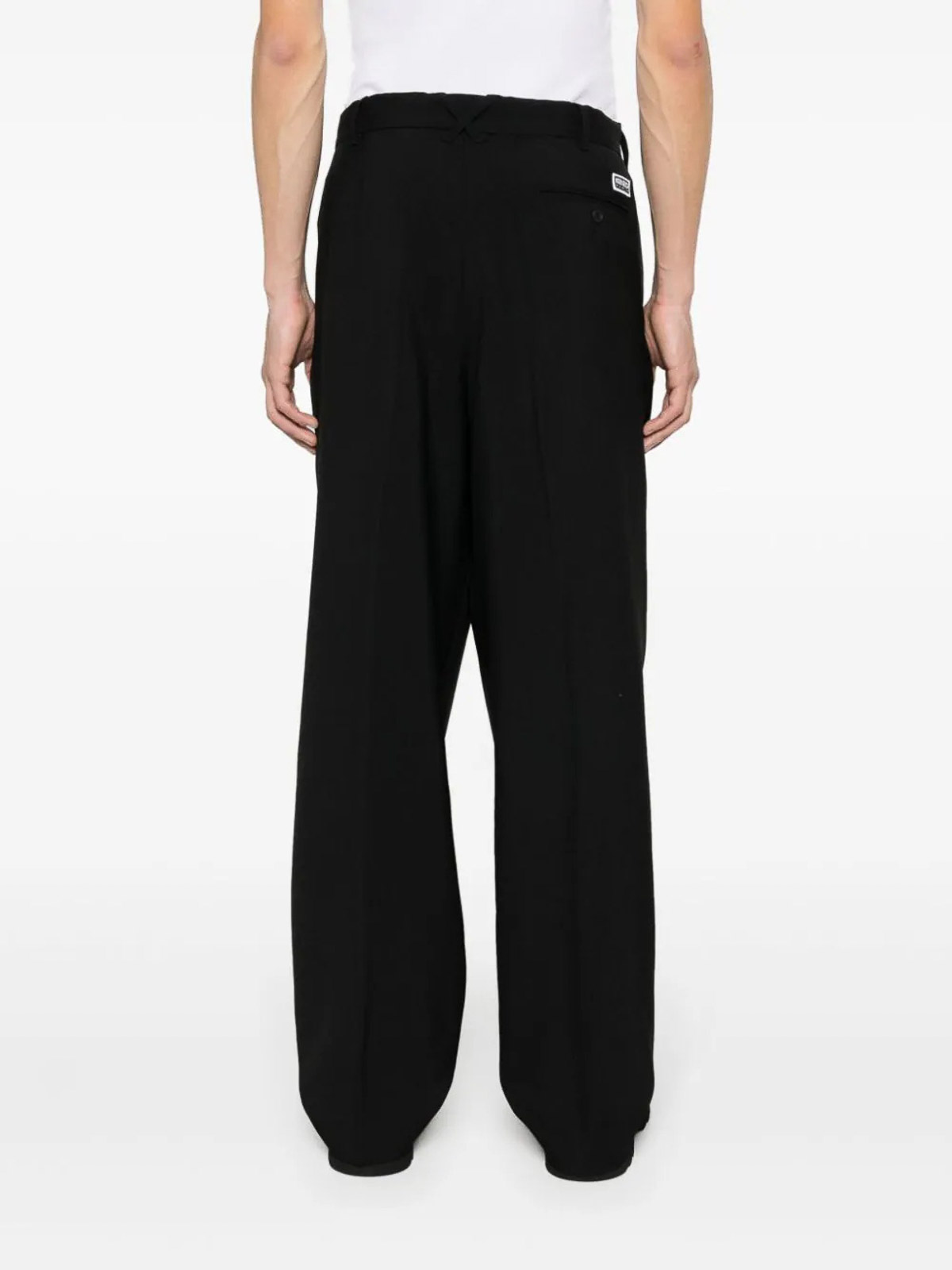 Shop Kenzo Tailored Trousers In Black