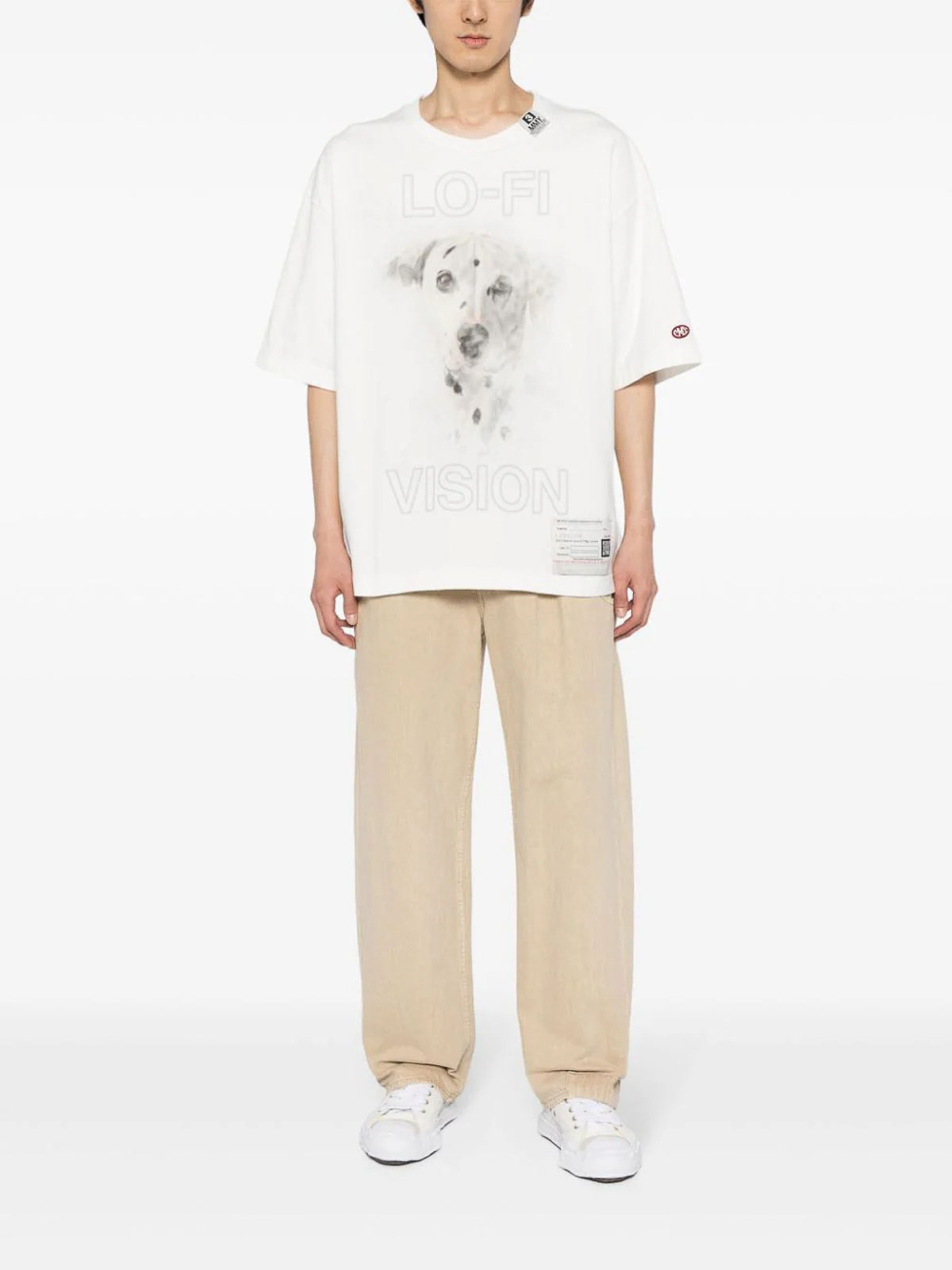 Maison Mihara Yasuhiro Dog Printed T-Shirt - White|A12TS652WHITE