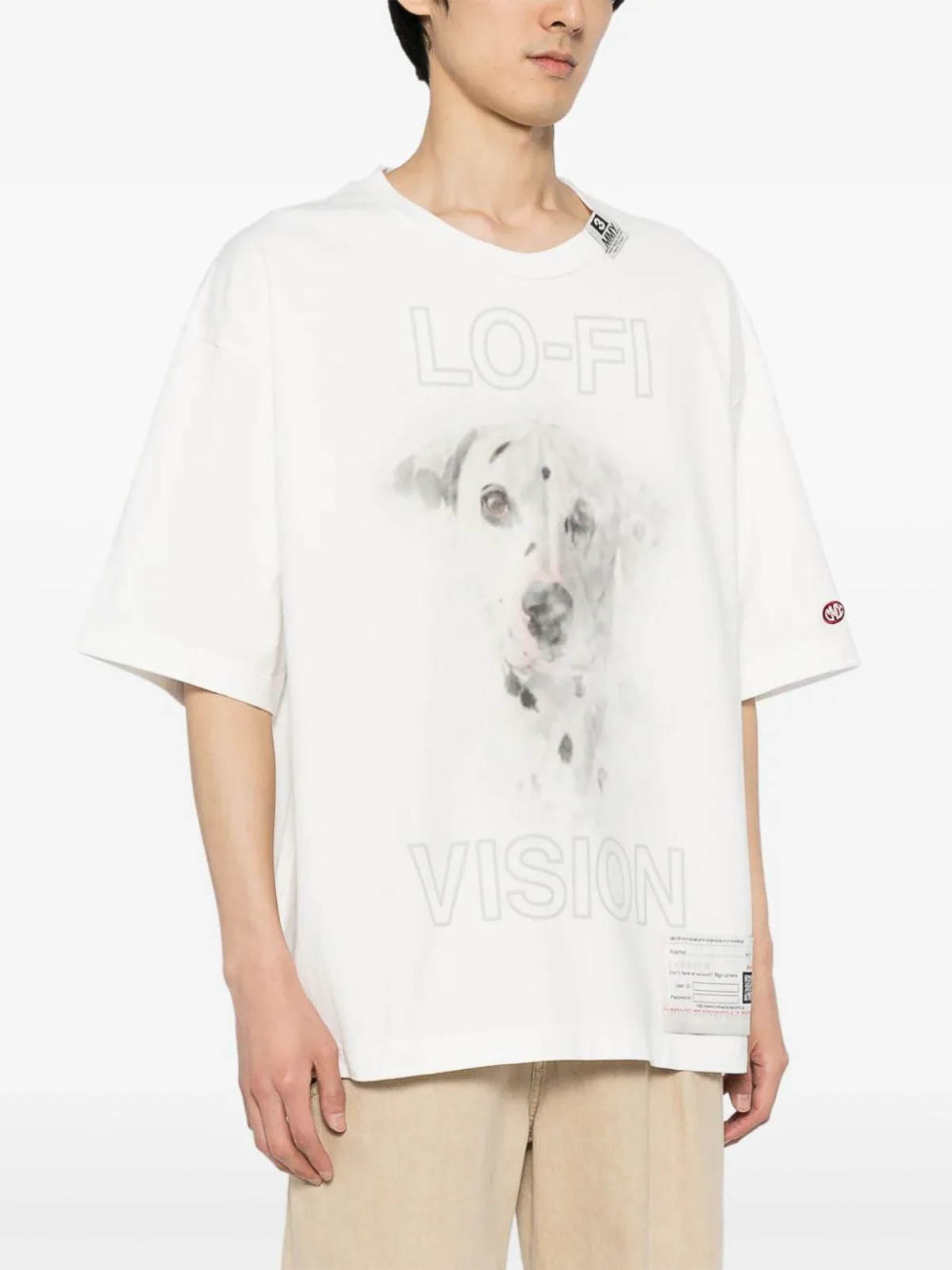 Shop Miharayasuhiro Dog Printed T-shirt In White