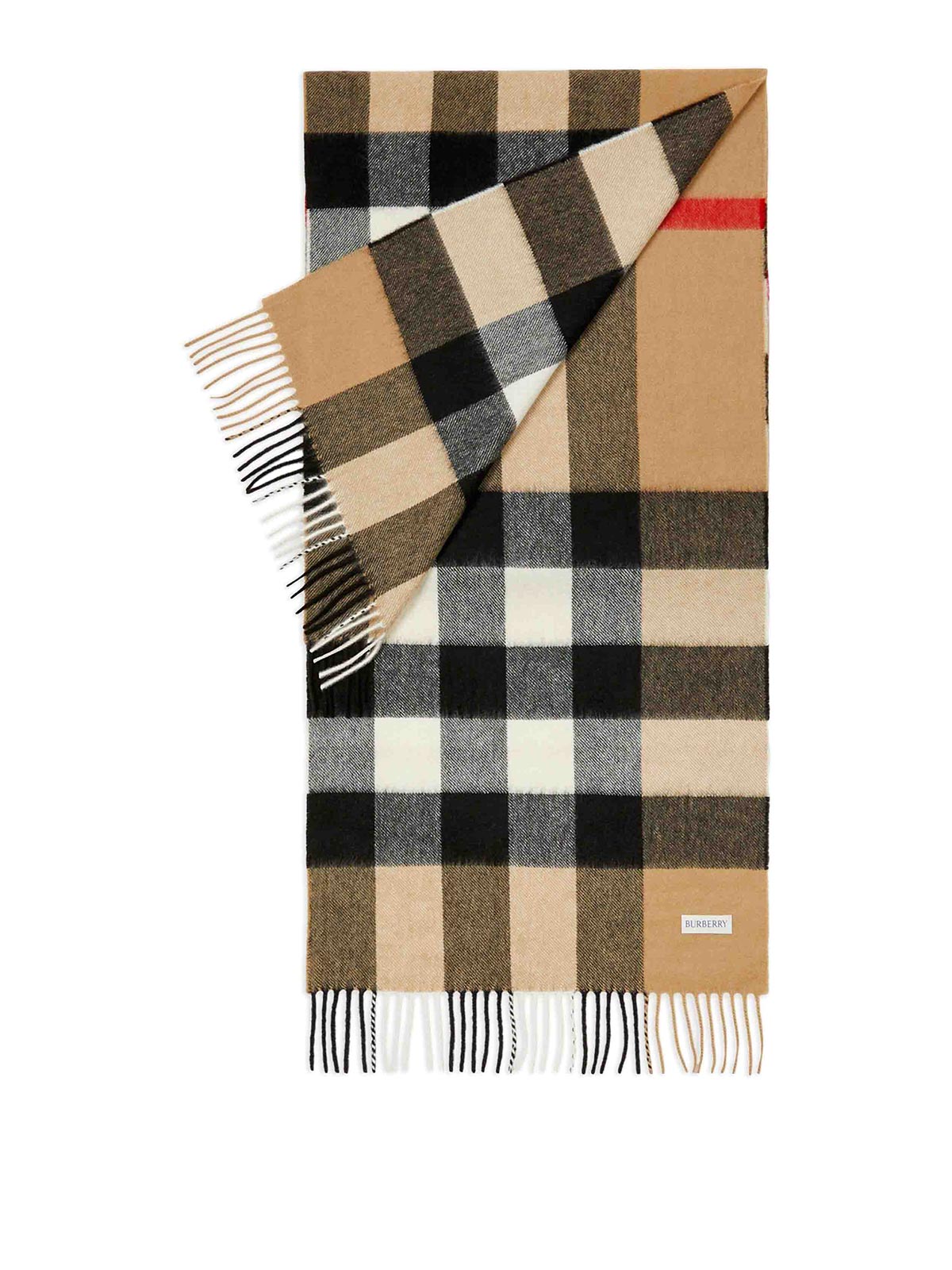 Shop Burberry Vintage Check Scarf In Beige